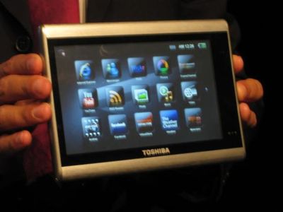 东芝发布首款触摸屏平板电脑(图)